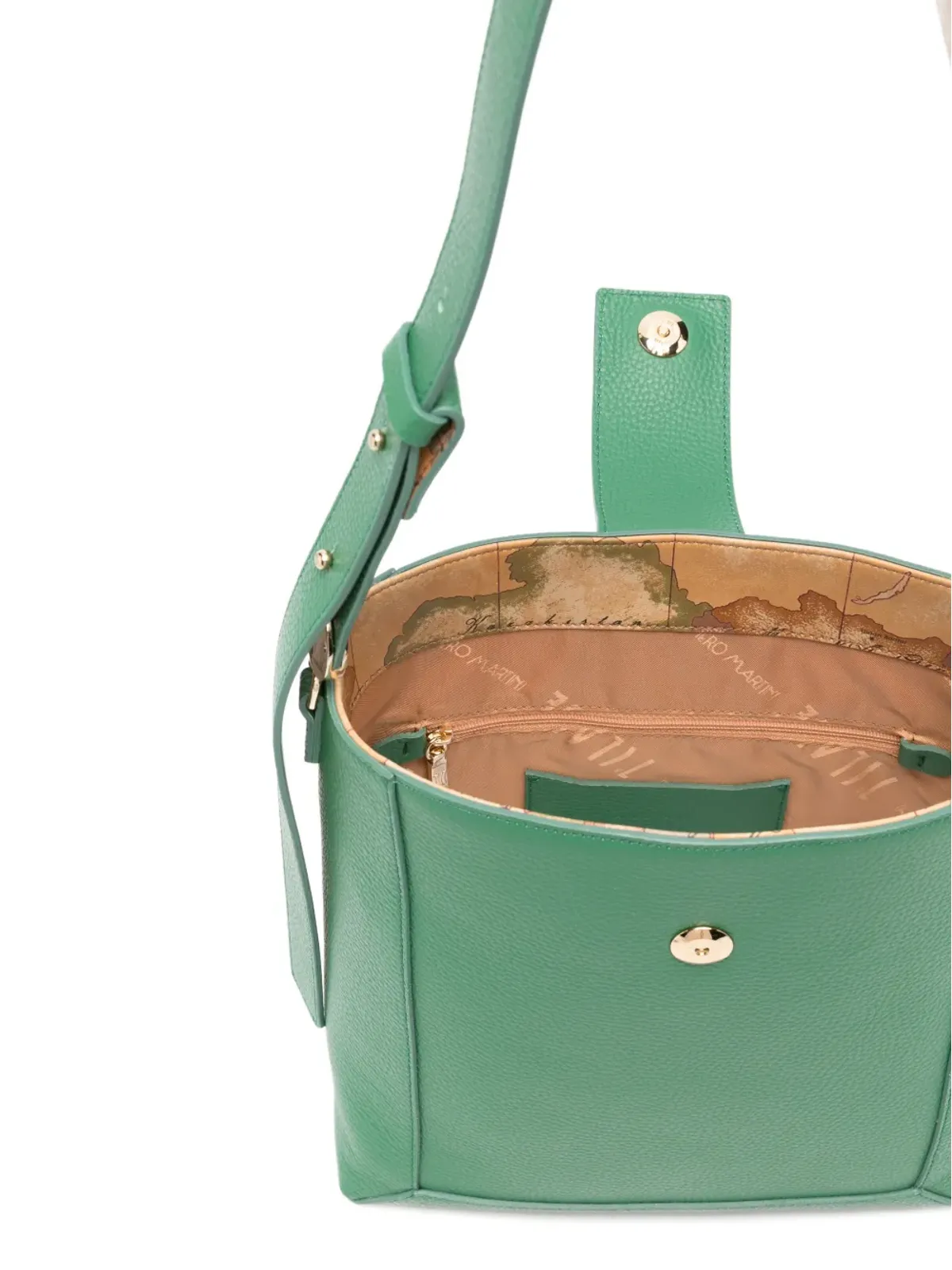 ALVIERO MARTINI 1° CLASSE フラップレザーショルダーバッグ - 画像4
