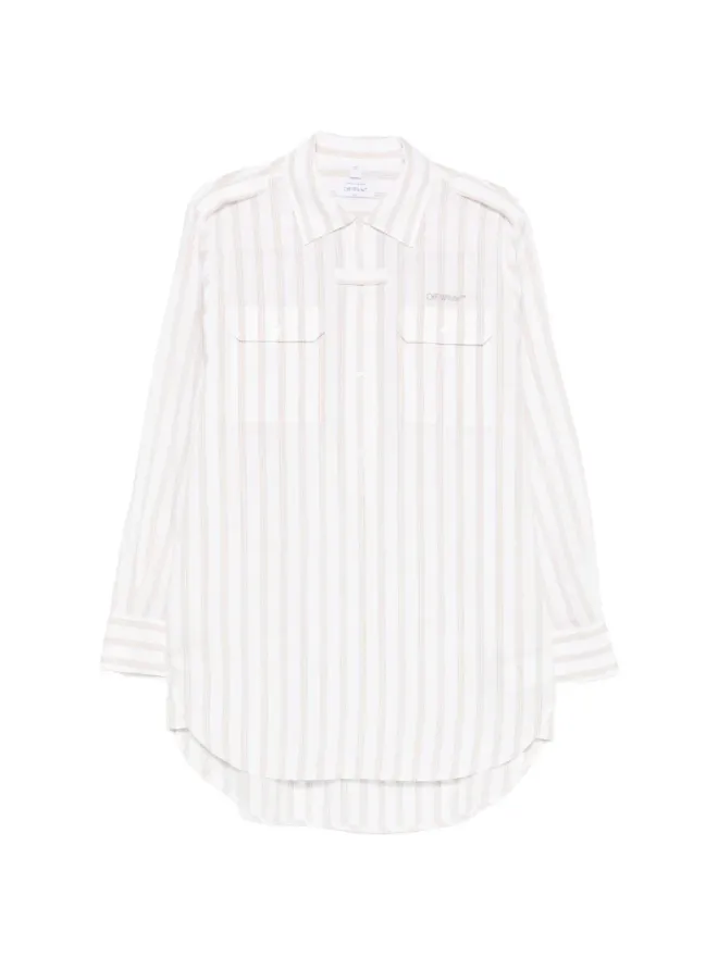 OFF-WHITE Off-White ストライプポケット付きミニドレスの商品画像
