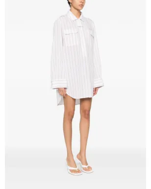 Off-White ストライプポケット付きミニドレス - サムネイル3