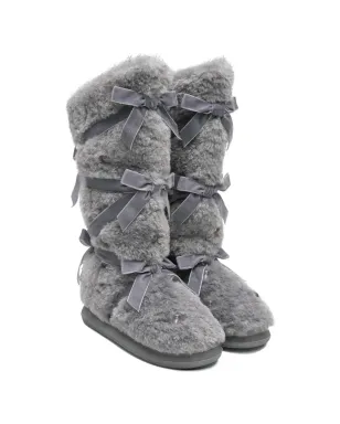 ROCKFISH x Susan Fang bows ribbon boots - Grey - サムネイル2