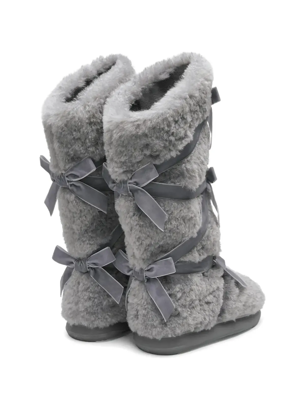 ROCKFISH x Susan Fang bows ribbon boots - Grey - 画像3