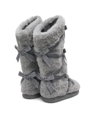 ROCKFISH x Susan Fang bows ribbon boots - Grey - サムネイル3
