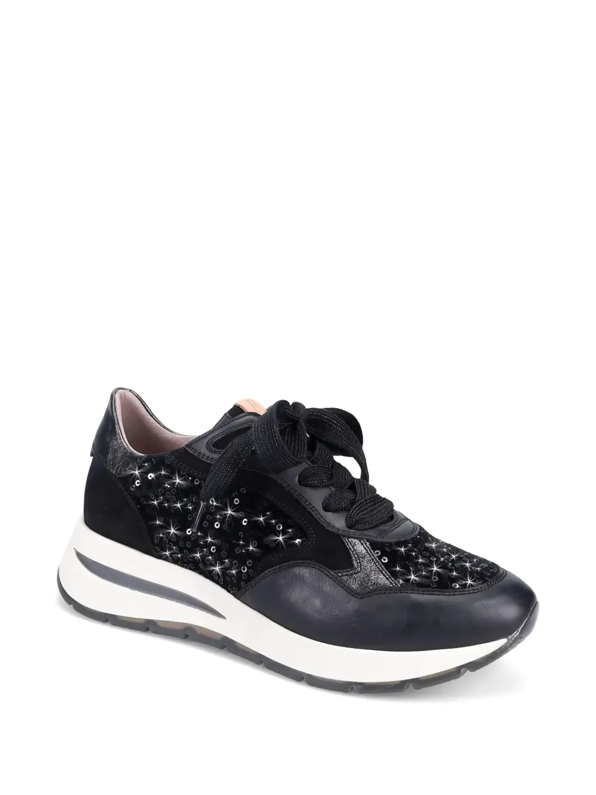 Ron White Zara スパンコール付きパネルデザイン スニーカー - ブラック - 画像2