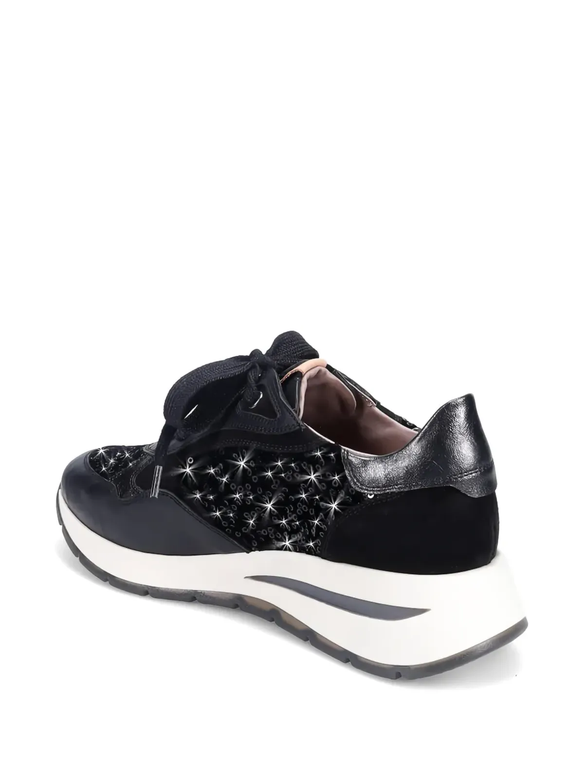 Ron White Zara スパンコール付きパネルデザイン スニーカー - ブラック - 画像3