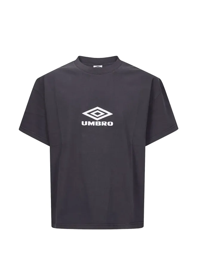 UMBRO UMBRO logo-embroidered logo T-shirt - Greyの商品画像
