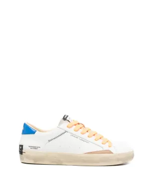 Crime London Distressed City Blue laced sneakers - White - サムネイル1