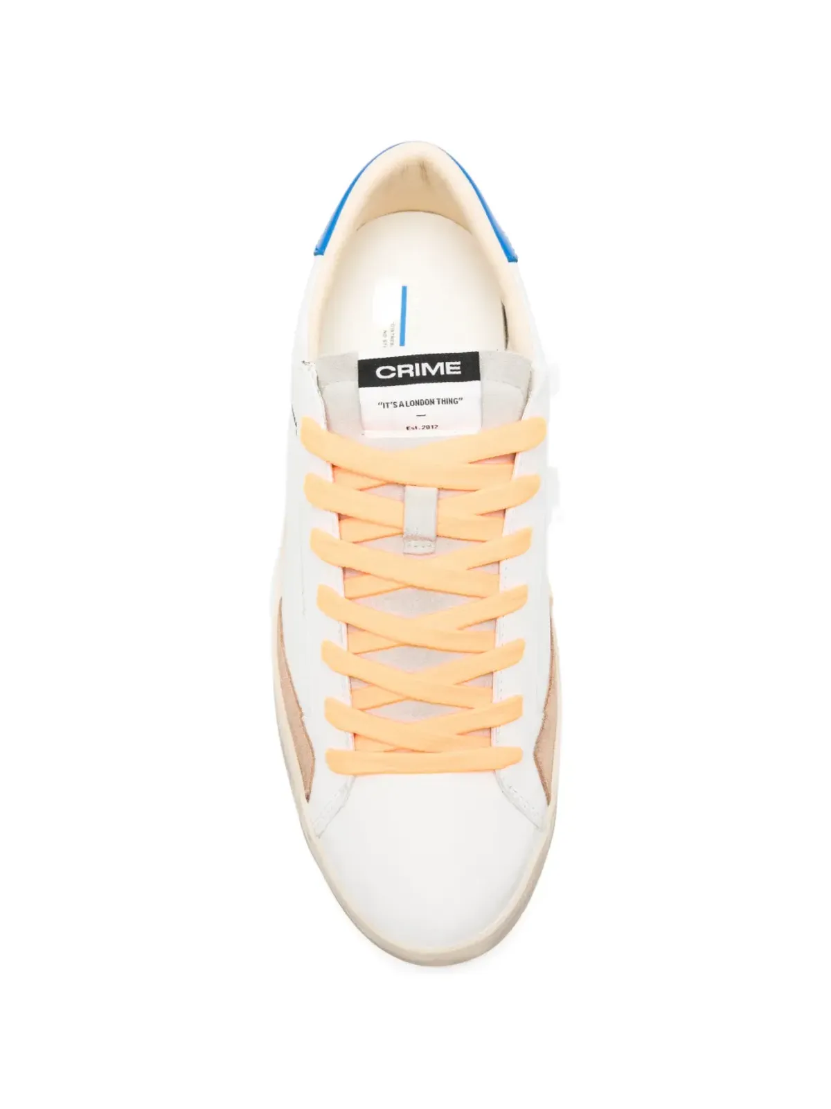 Crime London Distressed City Blue laced sneakers - White - 画像4