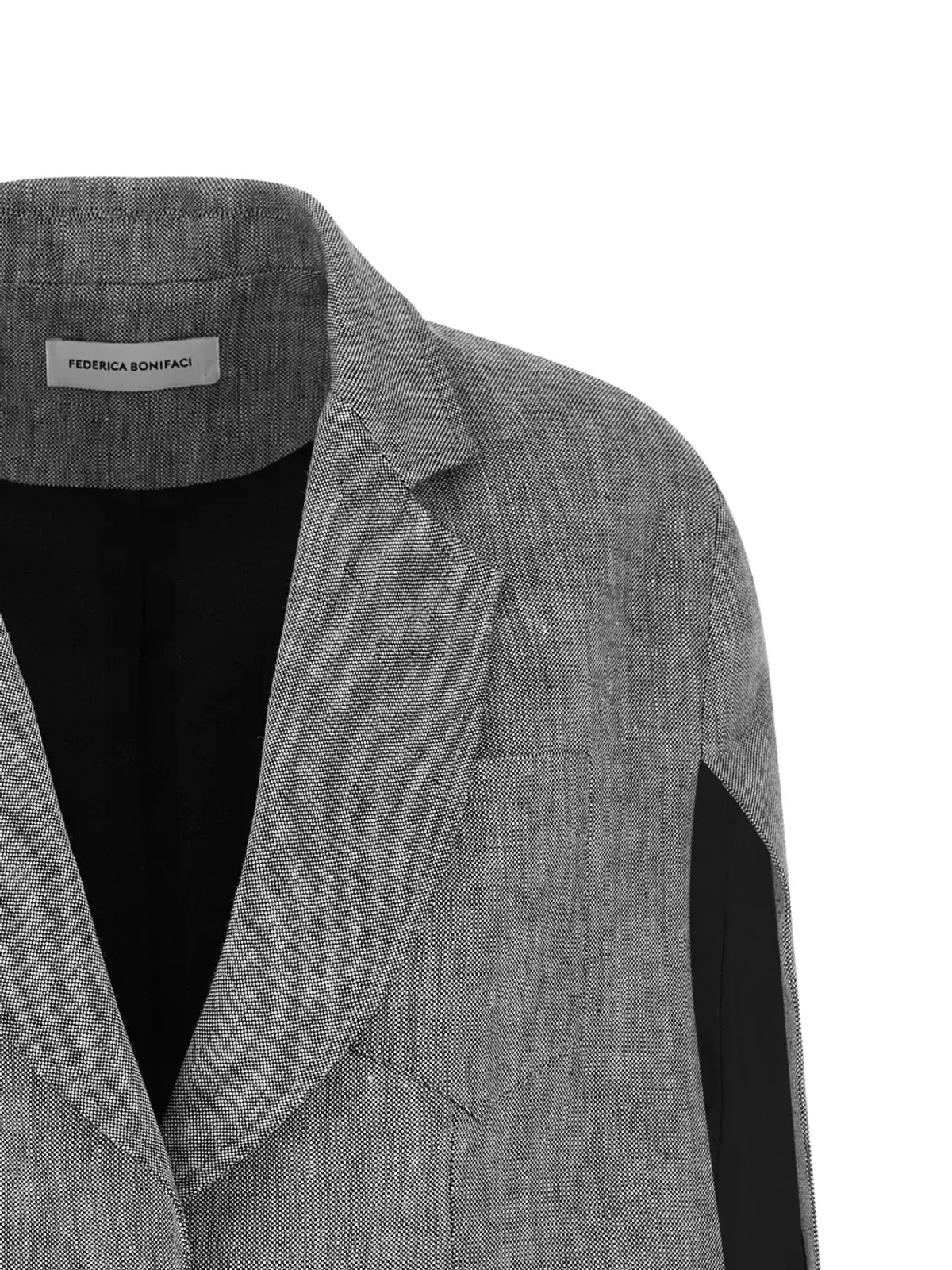 Federica Bonifaci シングルブレスト Vネック ケープ - Grey - 画像3