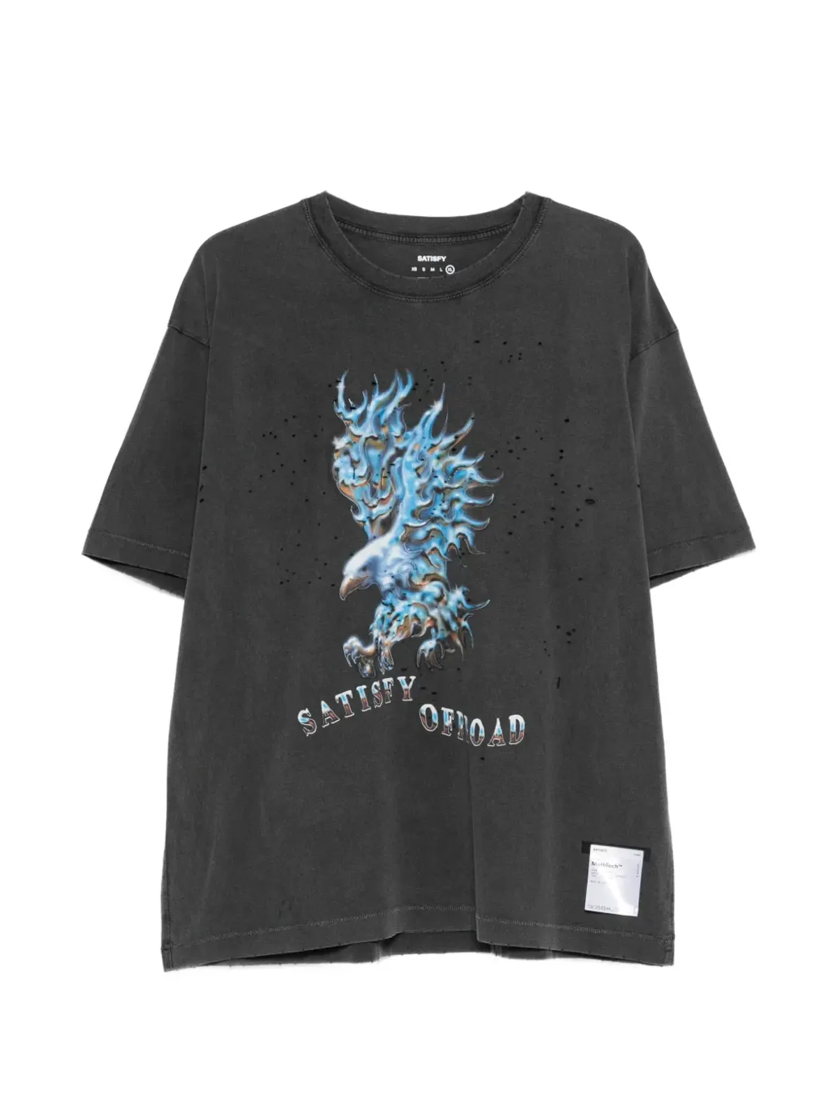 Satisfy ディストレスト グラフィックプリント Tシャツ - 画像1
