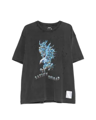Satisfy ディストレスト グラフィックプリント Tシャツ - サムネイル1