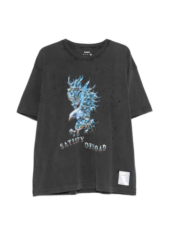 Satisfy Satisfy ディストレスト グラフィックプリント Tシャツの商品画像