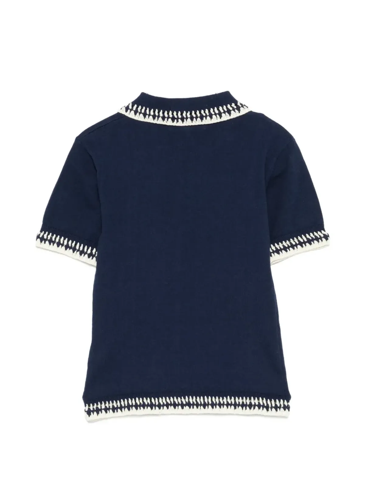 Maison Labiche Caillavet 編み込み襟付きポロシャツ - ブルー - 画像2