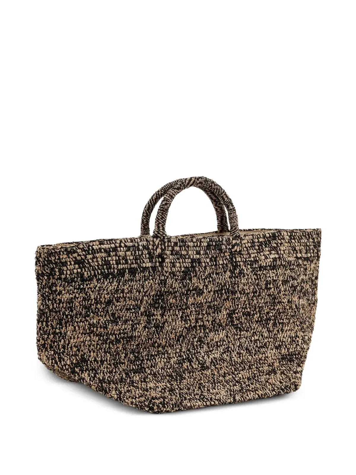 IBELIV ダブルハンドル ラフィア バケットバッグ - 画像3