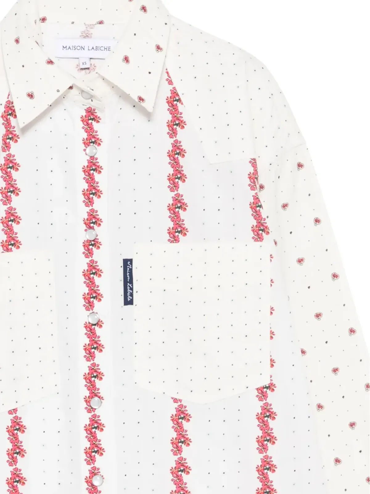 Maison Labiche モンセレット花柄シャツ（ホワイト） - 画像3