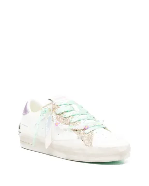 Crime London Sk8 Deluxe グリッター レース スニーカー ホワイト - サムネイル2