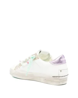 Crime London Sk8 Deluxe グリッター レース スニーカー ホワイト - サムネイル3