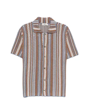 Altea ストライプ柄ボタンシャツ ブルー - サムネイル1