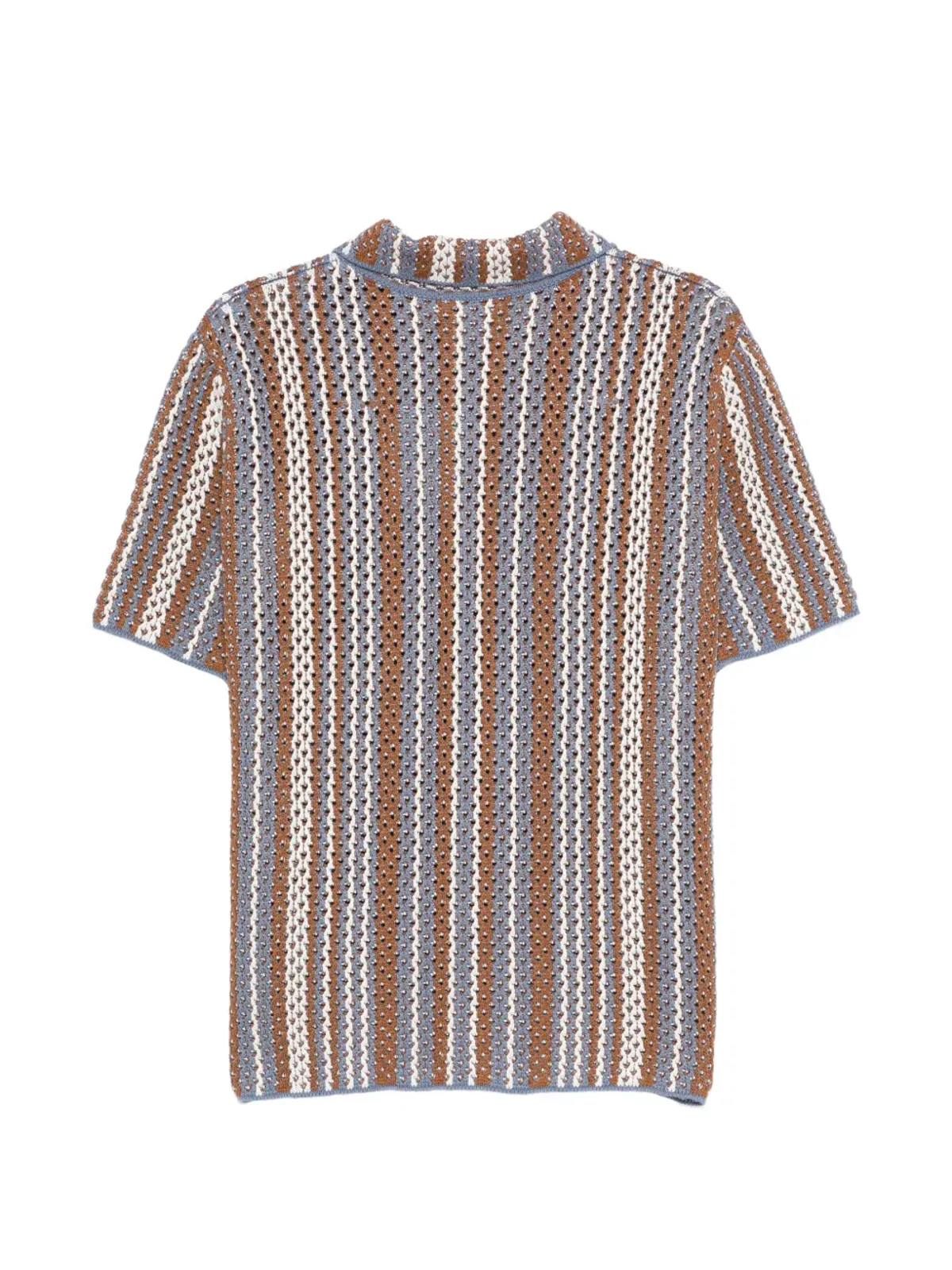 Altea ストライプ柄ボタンシャツ ブルー - 画像2