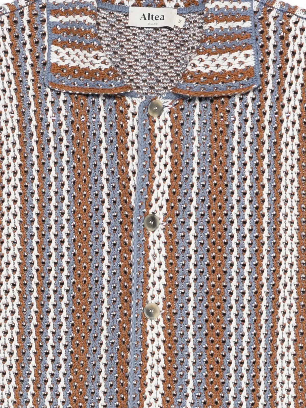 Altea ストライプ柄ボタンシャツ ブルー - 画像3