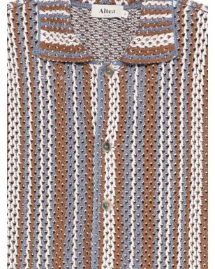 Altea ストライプ柄ボタンシャツ ブルー - サムネイル3