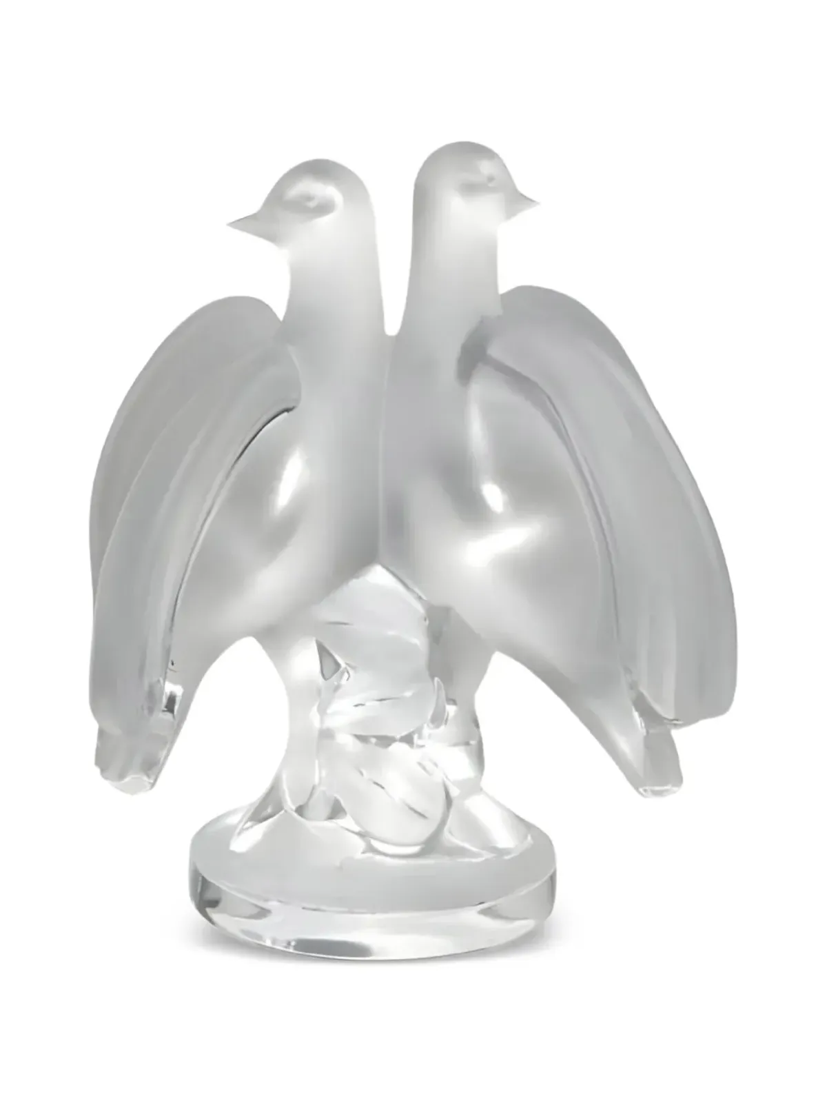 Lalique カップルの鳩 クリスタル フィギュリン - 画像1
