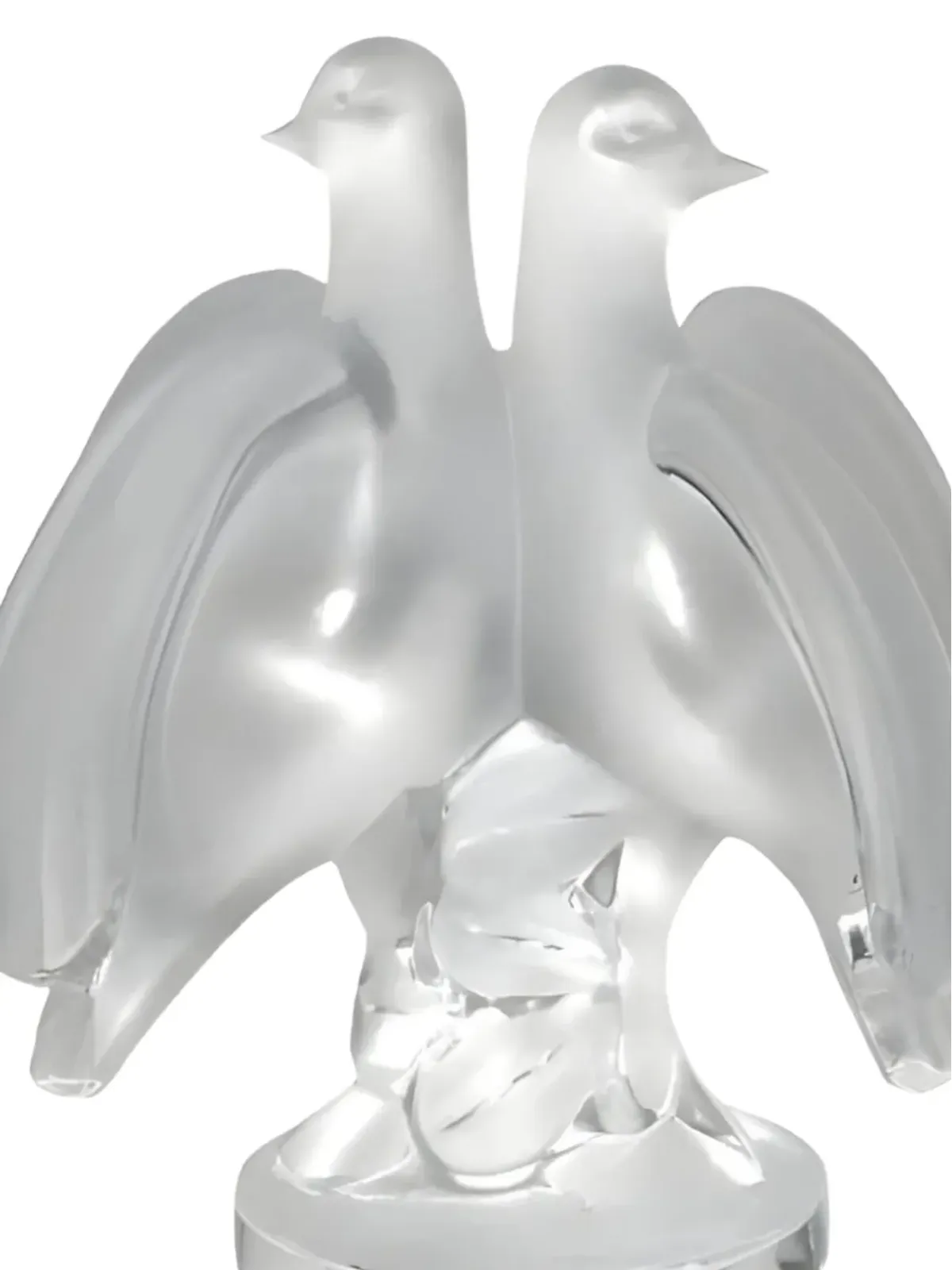 Lalique カップルの鳩 クリスタル フィギュリン - 画像2