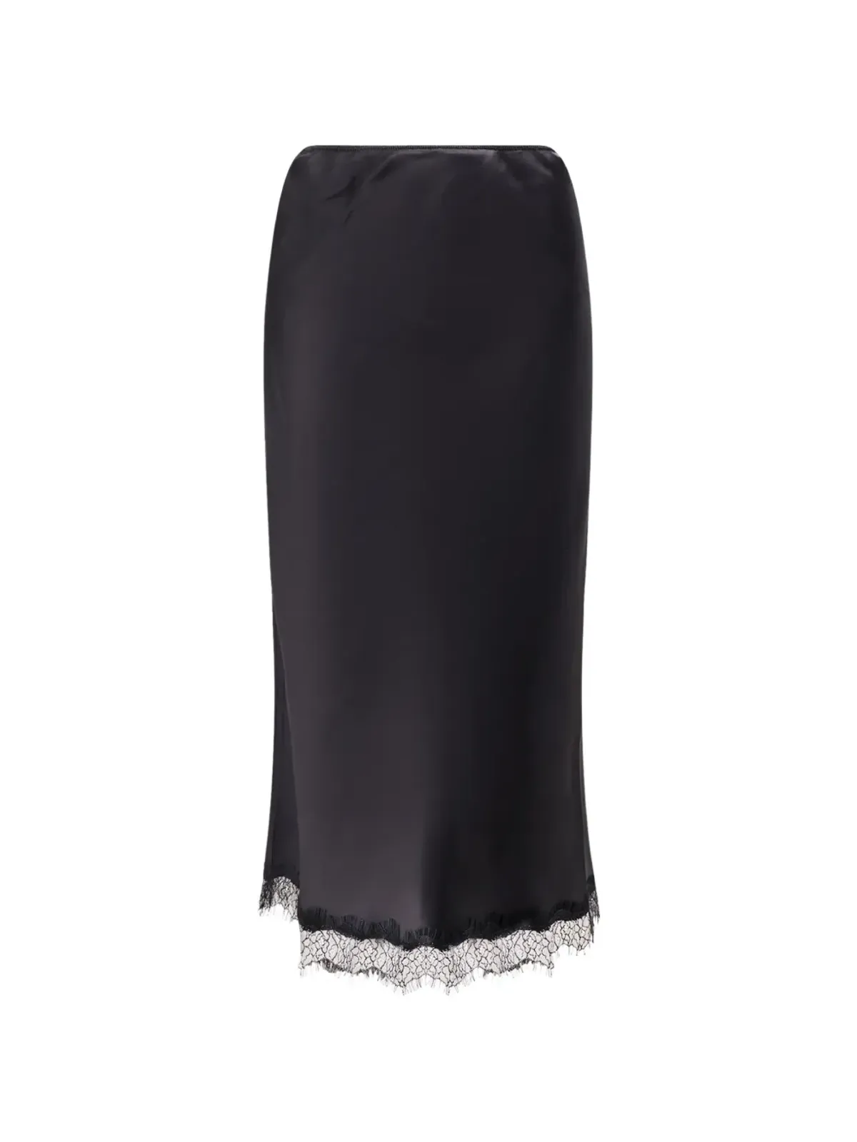 R2W Savia silk midi skirt - Black - 画像2
