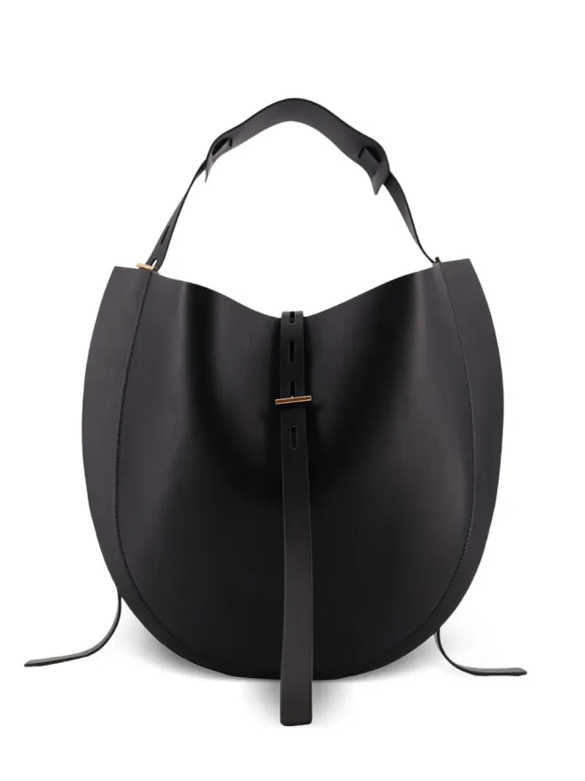 MINOBOSSI MINOBOSSI Lizzie adjustable-strap leather shoulder bag - Blackの商品画像