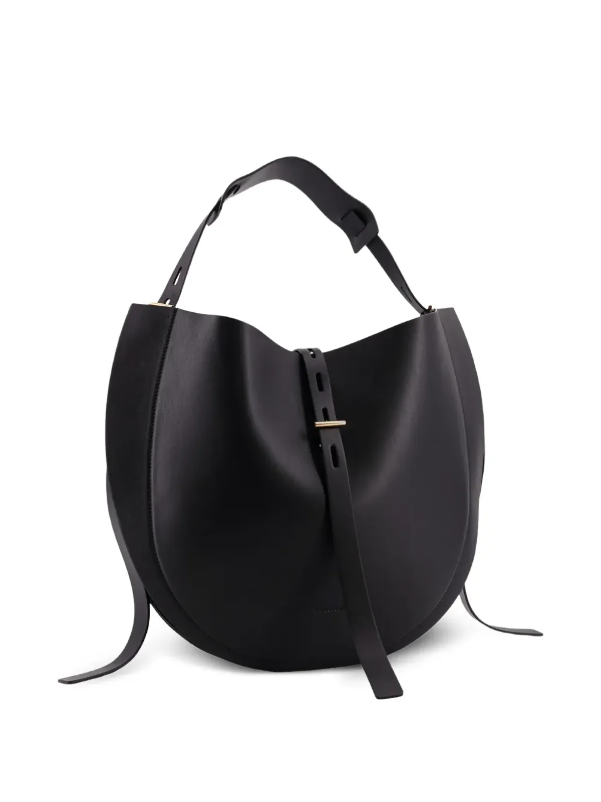 MINOBOSSI Lizzie adjustable-strap leather shoulder bag - Black - 画像3