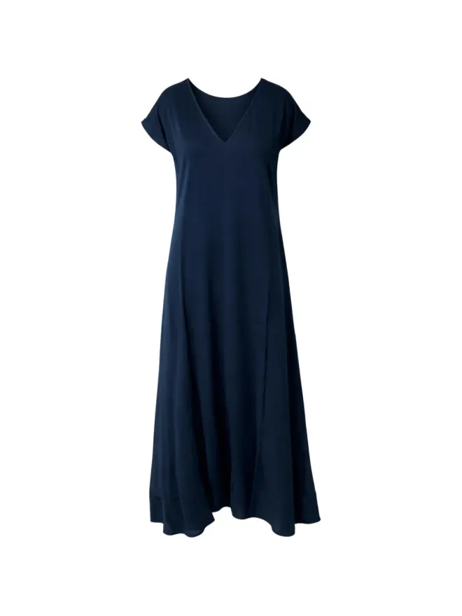SILK95FIVE SILK95FIVE Vネック ミディドレスの商品画像