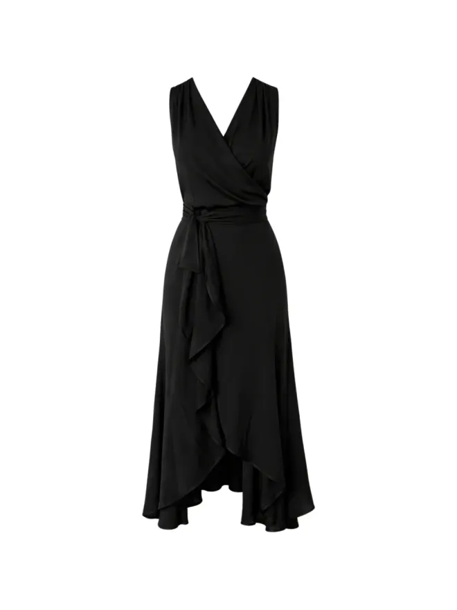 SILK95FIVE SILK95FIVE シャングリラ・ラッフルVネック マキシドレスの商品画像