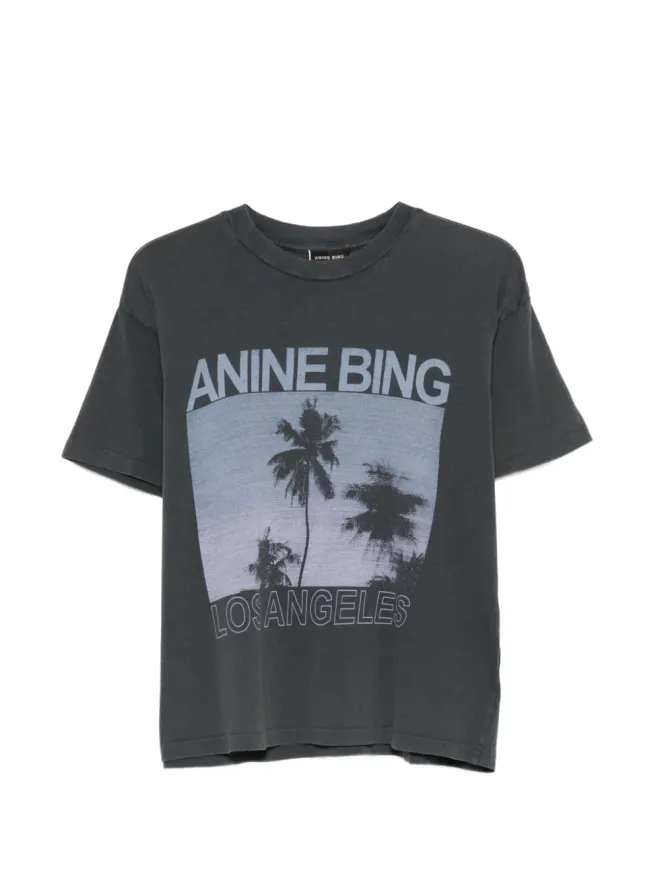 ANINE BING ANINE BING ケード ティー パームス ウォッシュド Tシャツの商品画像