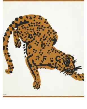 Inoui Editions feline square scarf - Neutrals - サムネイル2
