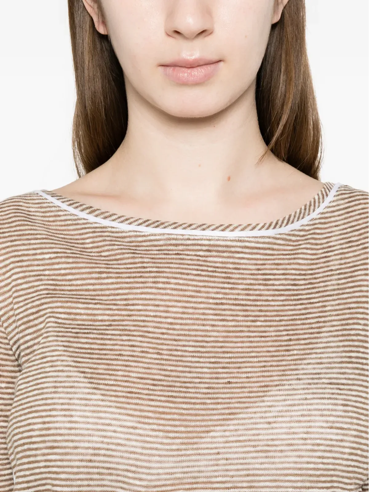 Purotatto striped top - Neutrals - 画像5
