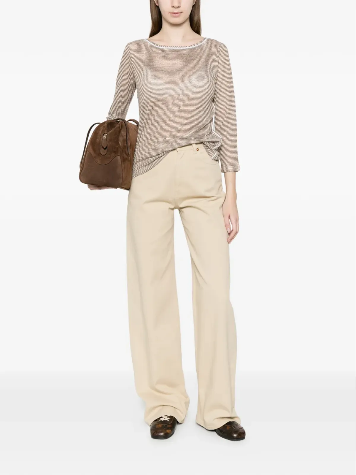 Purotatto striped top - Neutrals - 画像2