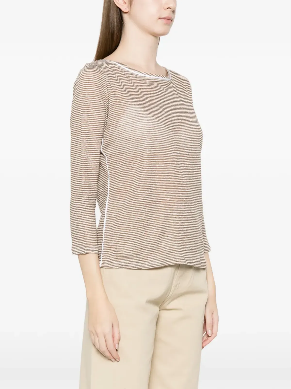 Purotatto striped top - Neutrals - 画像3