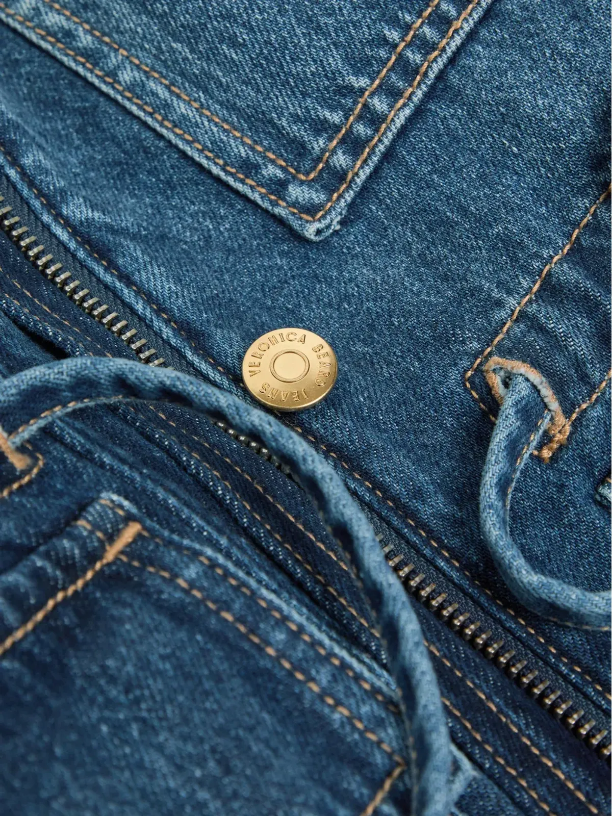 Veronica Beard Truman drawstring pocket demin jacket - Blue - 画像2