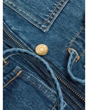 Veronica Beard Truman drawstring pocket demin jacket - Blue - サムネイル2
