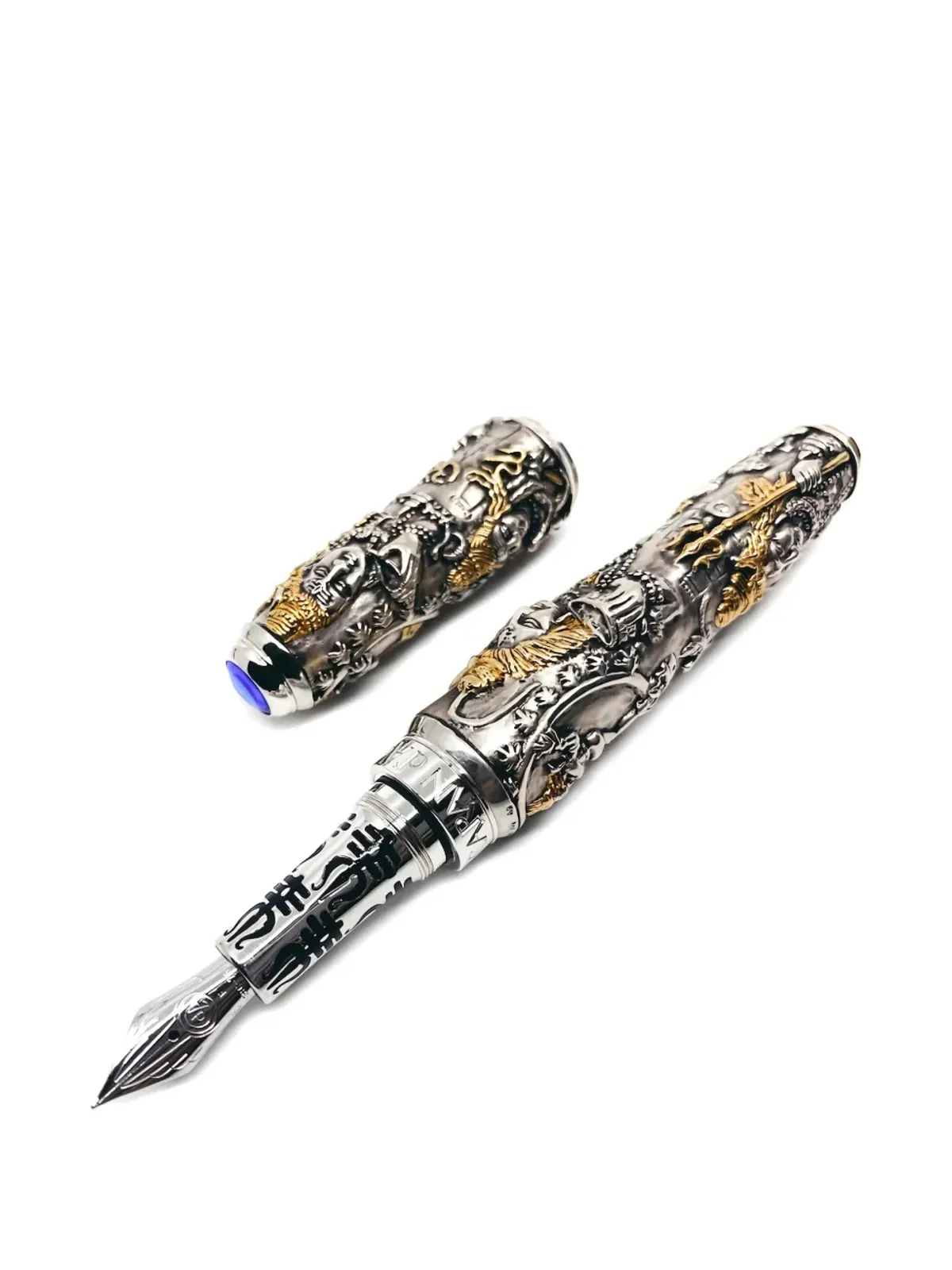 Caran d'Ache シヴァ ソリッドシルバー ファウンテンペン - 画像2