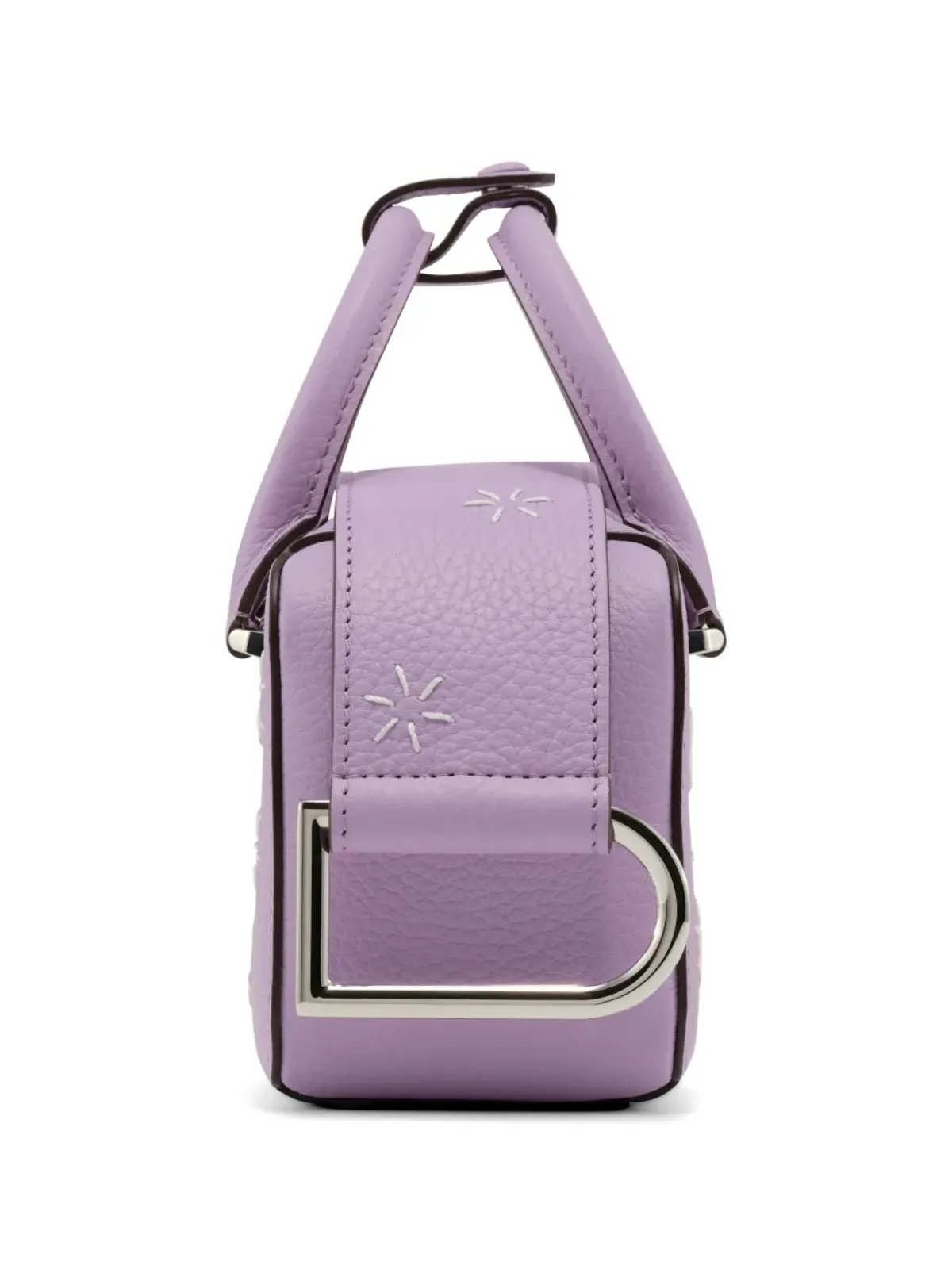 Delvaux ボックス・ナノ・フローラ スター刺繍 トートバッグ - 画像5