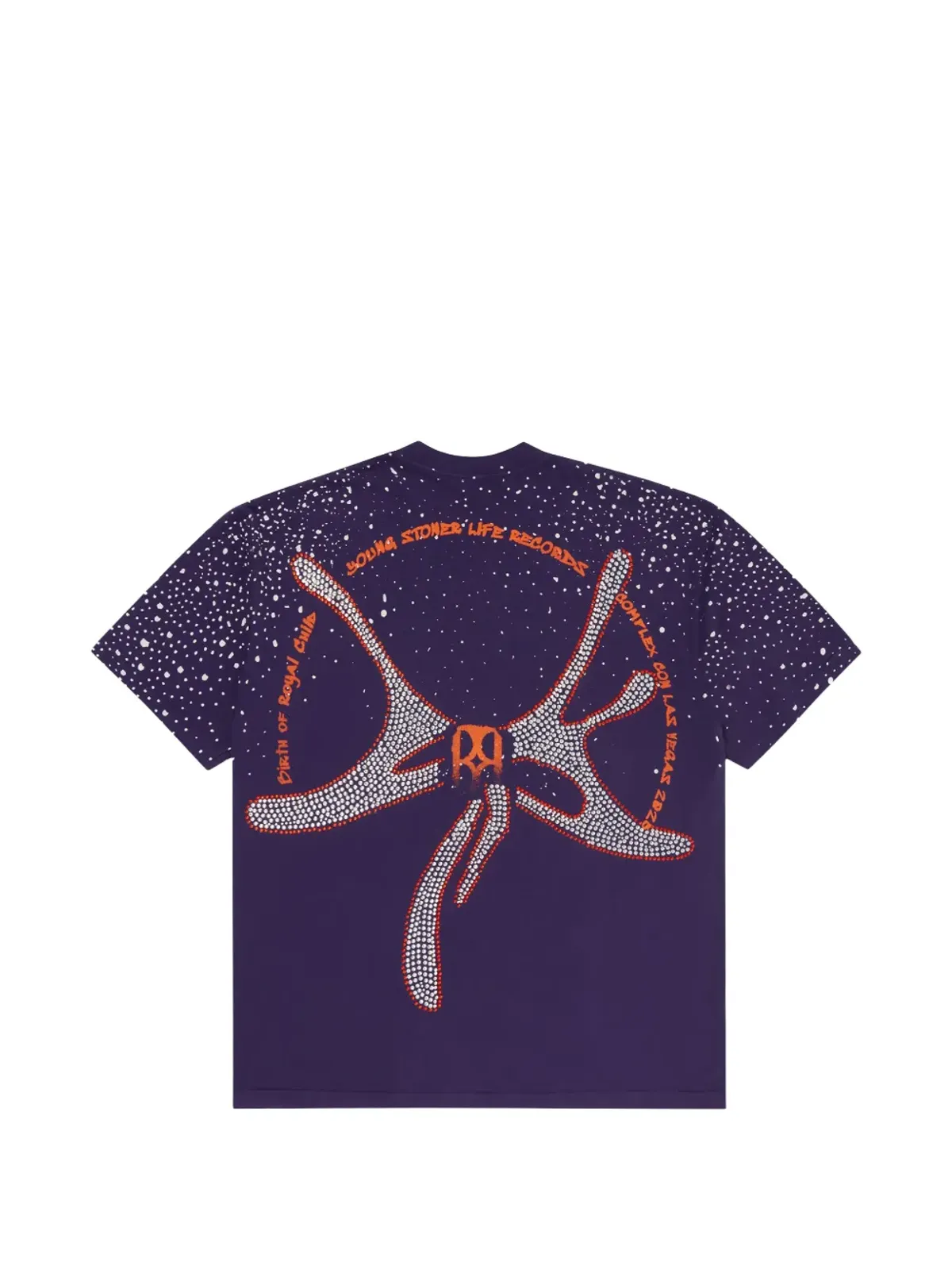 BIRTH OF ROYAL CHILD round-neck T-shirt - Purple - 画像2