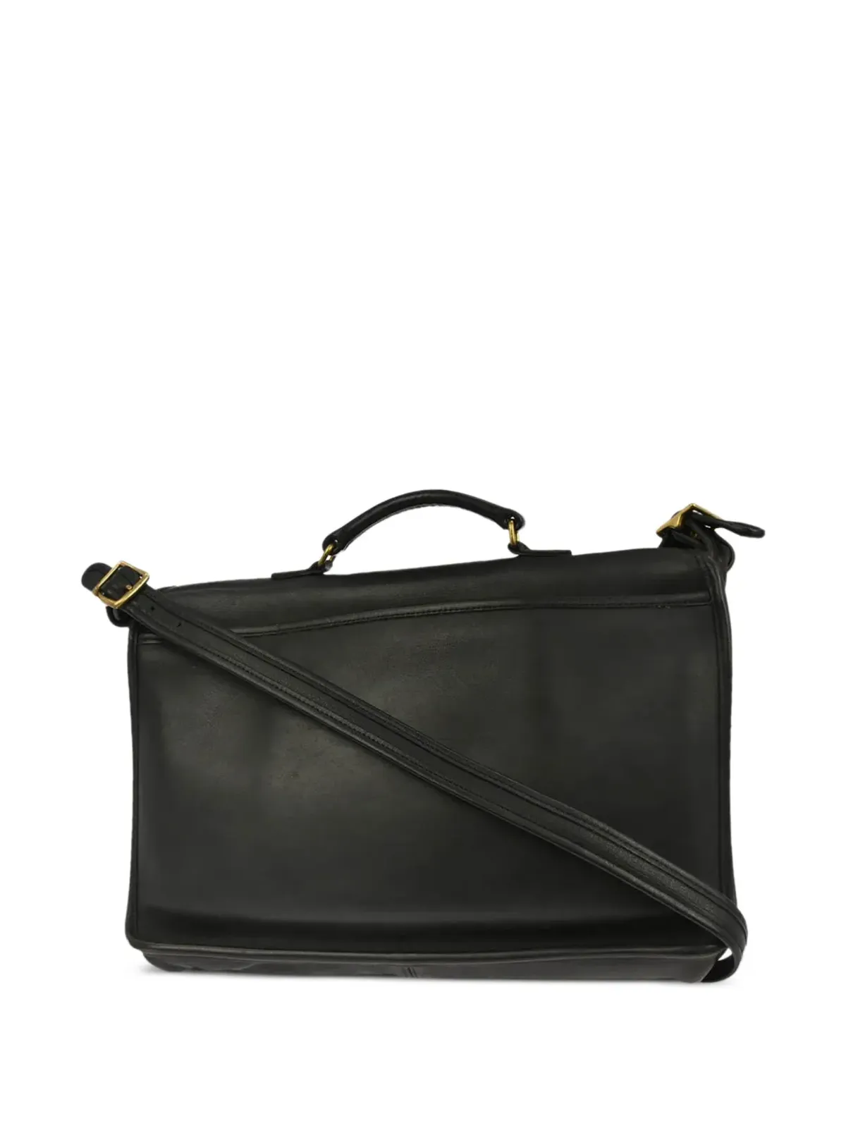 Coach Vintage 1996 バックル レザー トートバッグ（ブラック） - 画像2