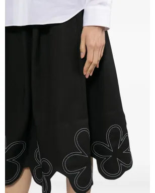 Comme Des Garçons Girl 花柄刺繍ミディスカート - サムネイル5