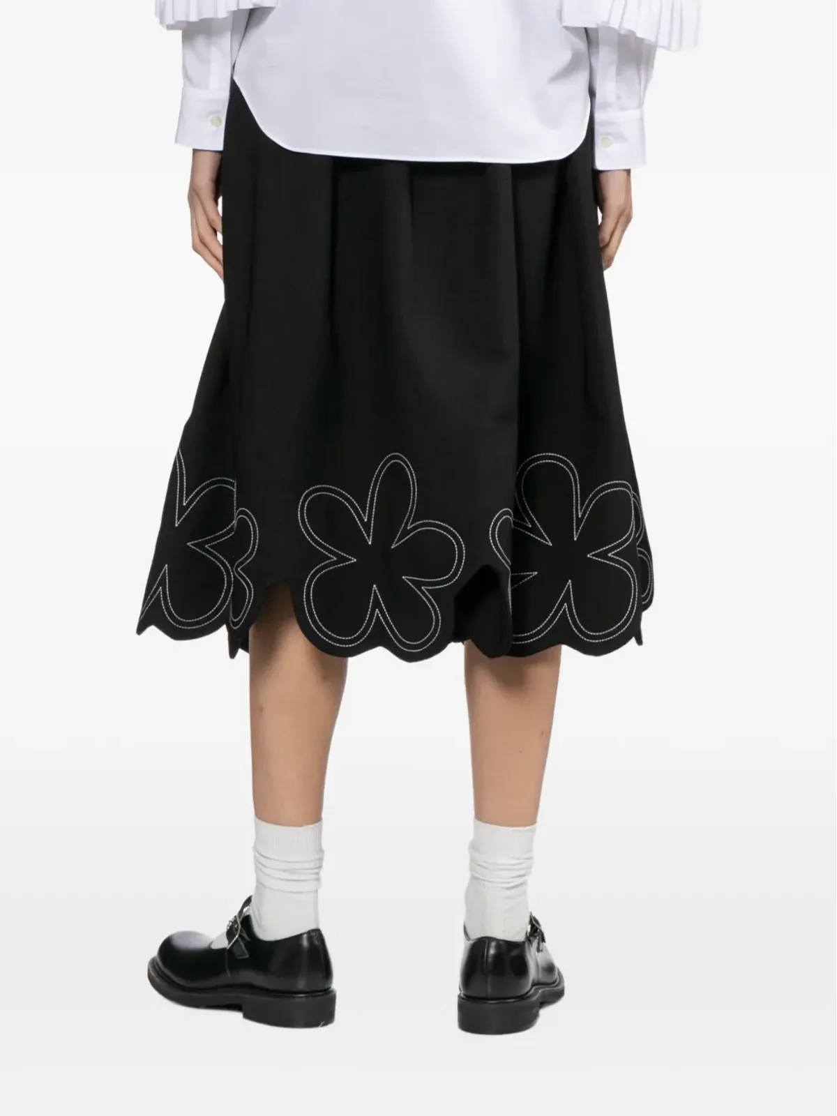 Comme Des Garçons Girl 花柄刺繍ミディスカート - 画像4