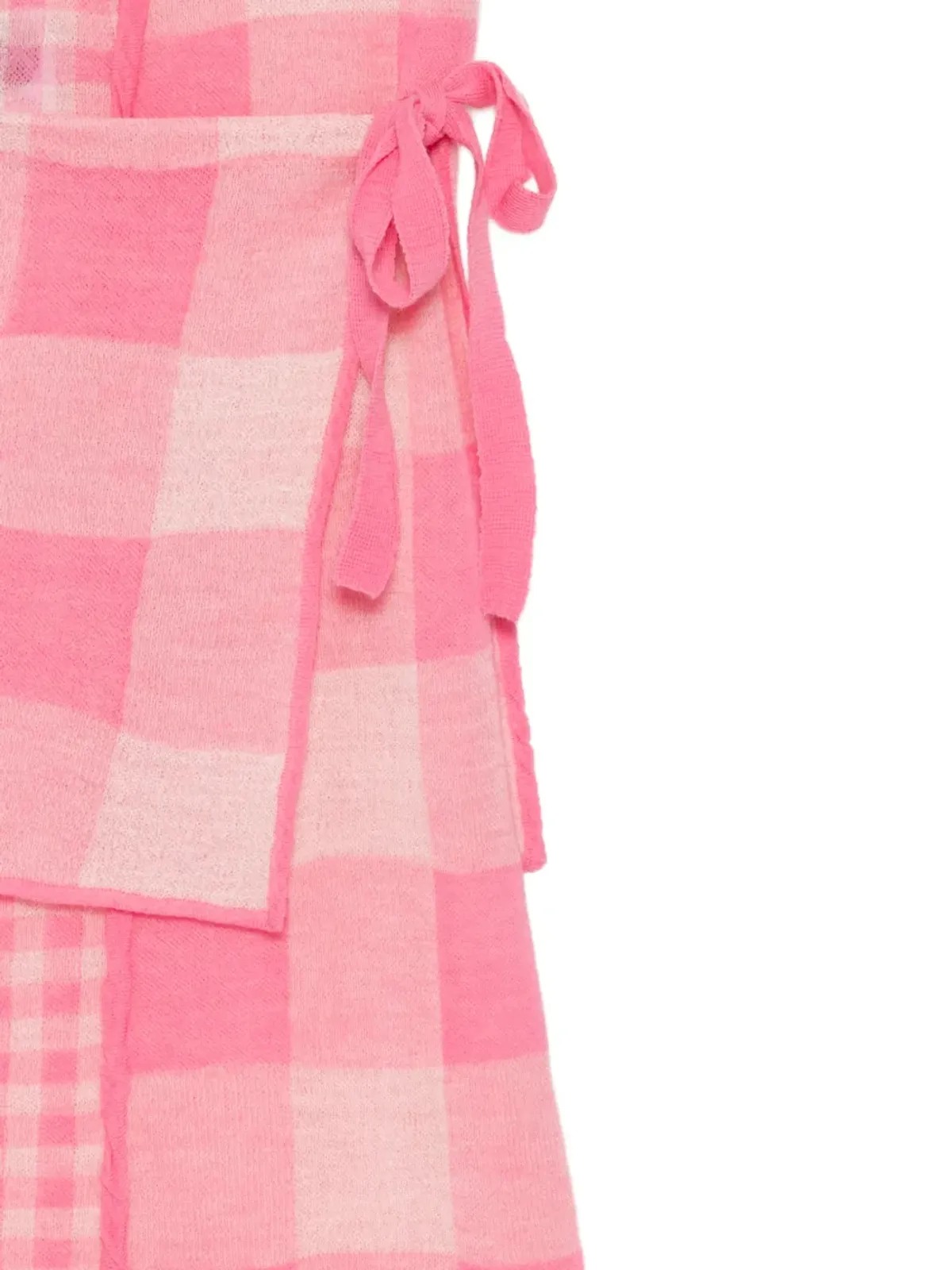 YANYAN KNITS checked skirt - Pink - 画像3