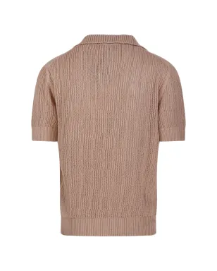 Altea Vネック半袖ニットシャツ - サムネイル2