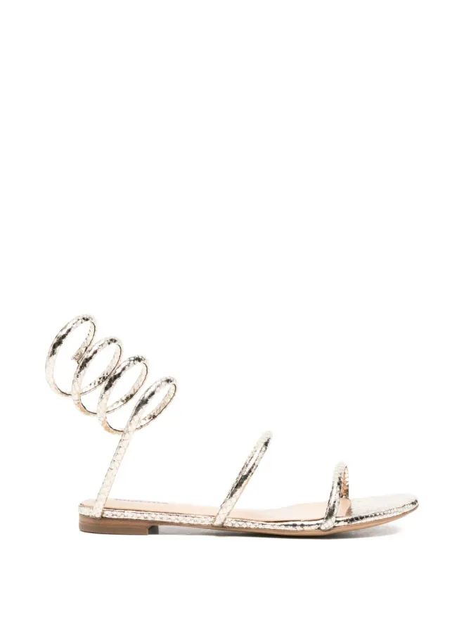 Lola Cruz Lola Cruz グレタ スパイラルストラップ フラットサンダルの商品画像
