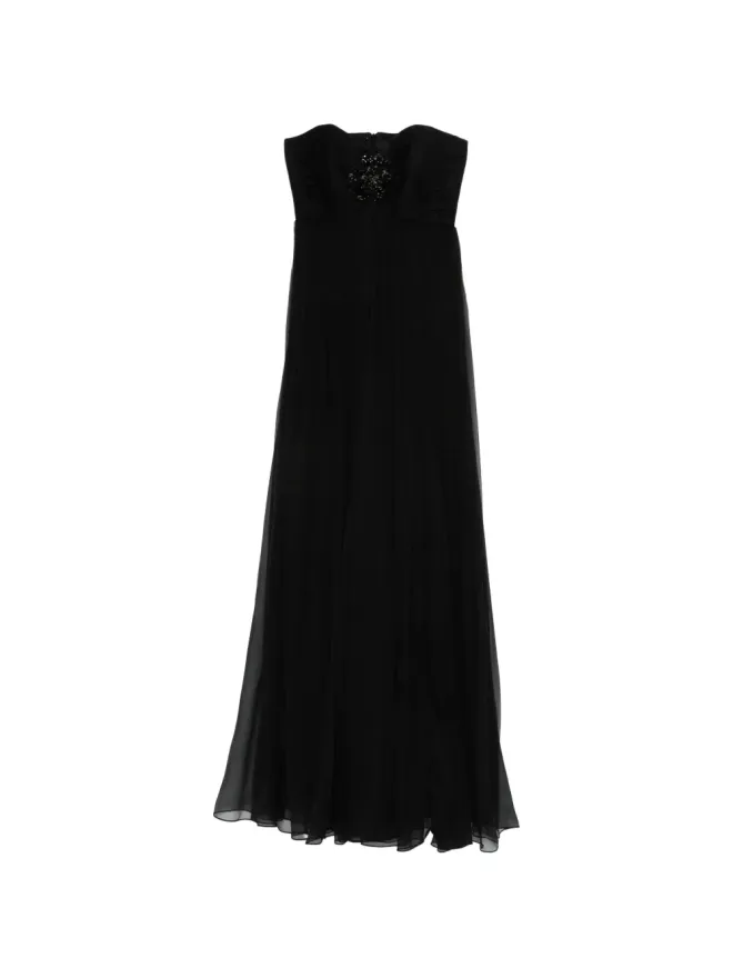 M.Marquise M.Marquise INESエンベリッシュドストラップレスマキシドレスの商品画像