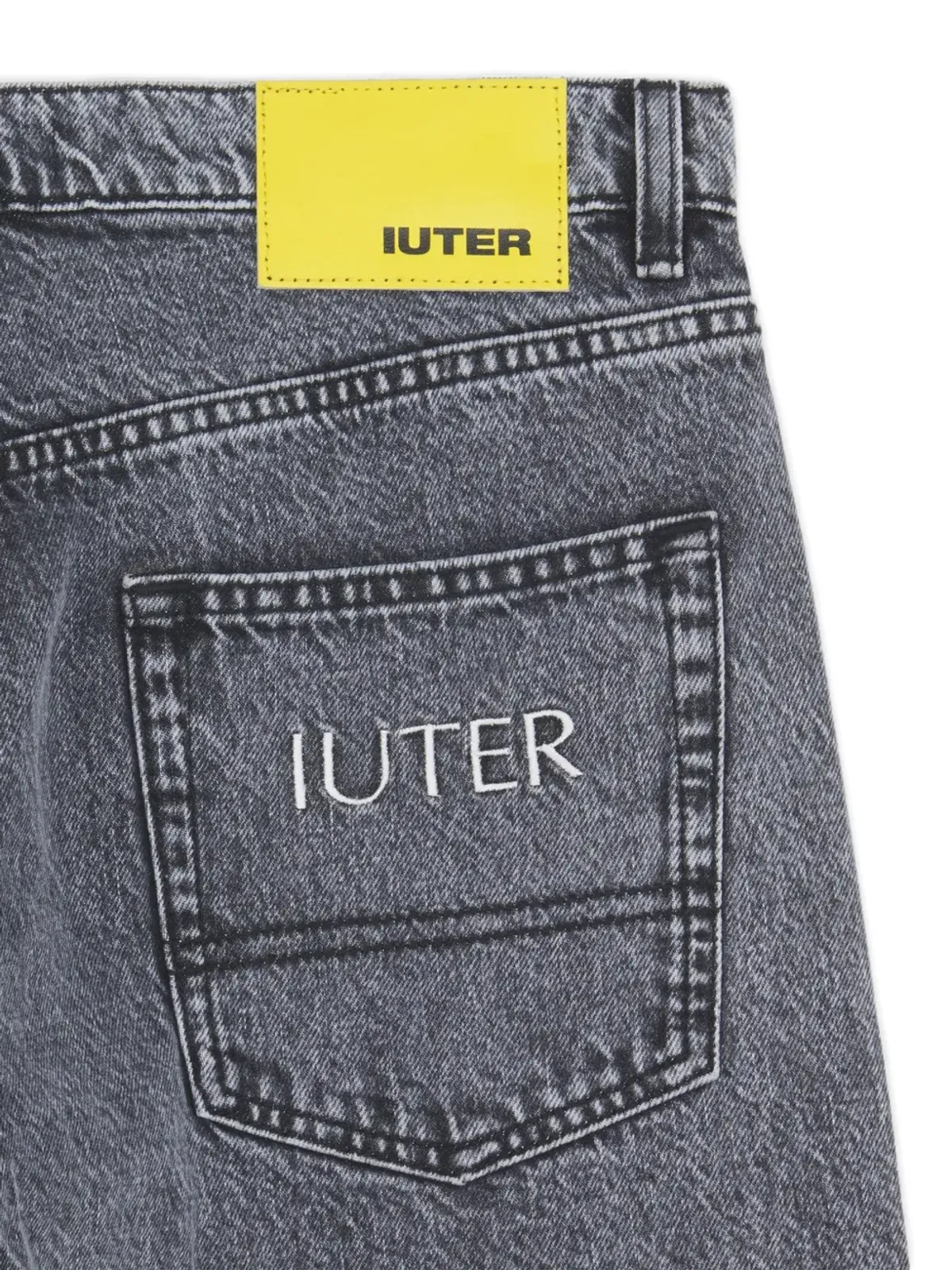 IUTER 蝶柄ルーズデニムジーンズ - 画像3