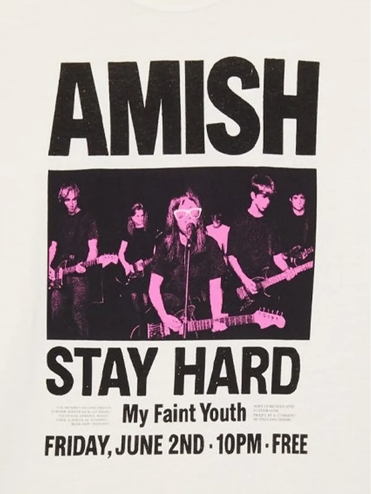 AMISH Stay Hard グラフィックTシャツ - 画像2